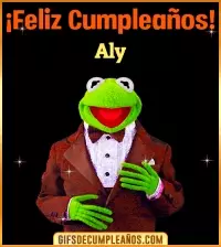 GIF Meme feliz cumpleaños Aly